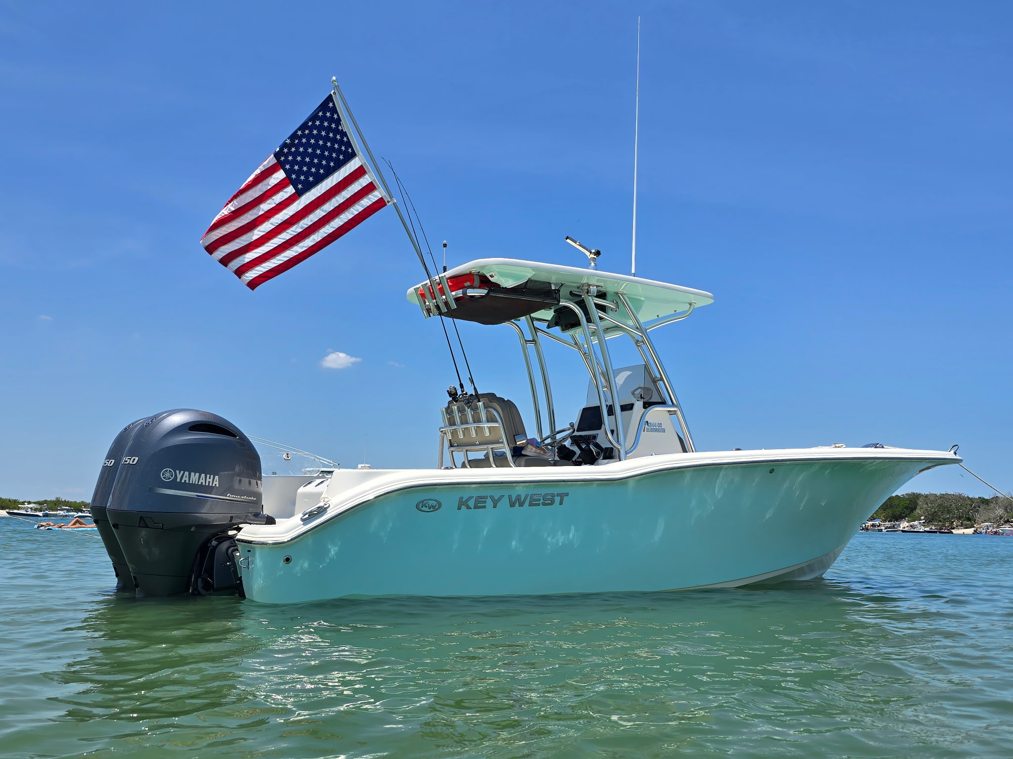 Key West center console fishing boat — Captain Joey's vessel